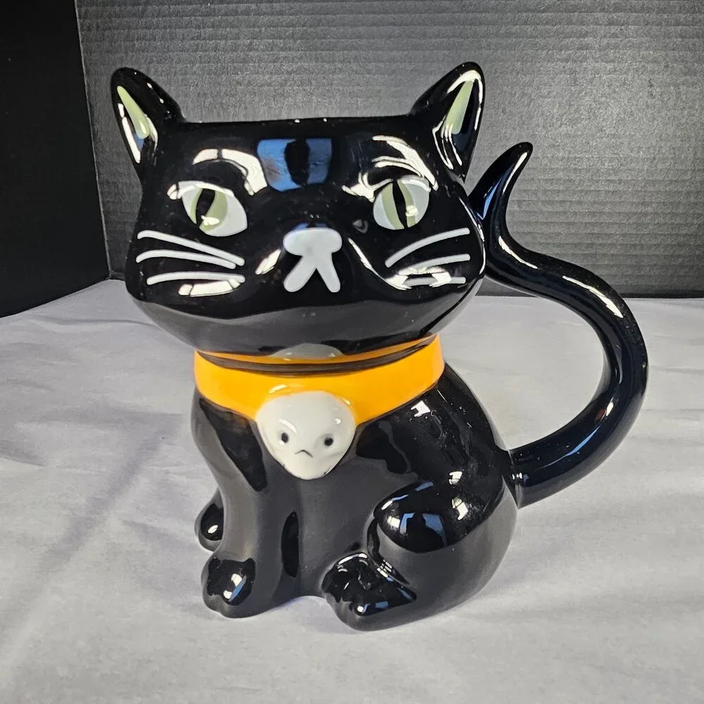 2022 Target Hyde And Eek Figural Black Cat Mug 12 Ounce Halloween Mug